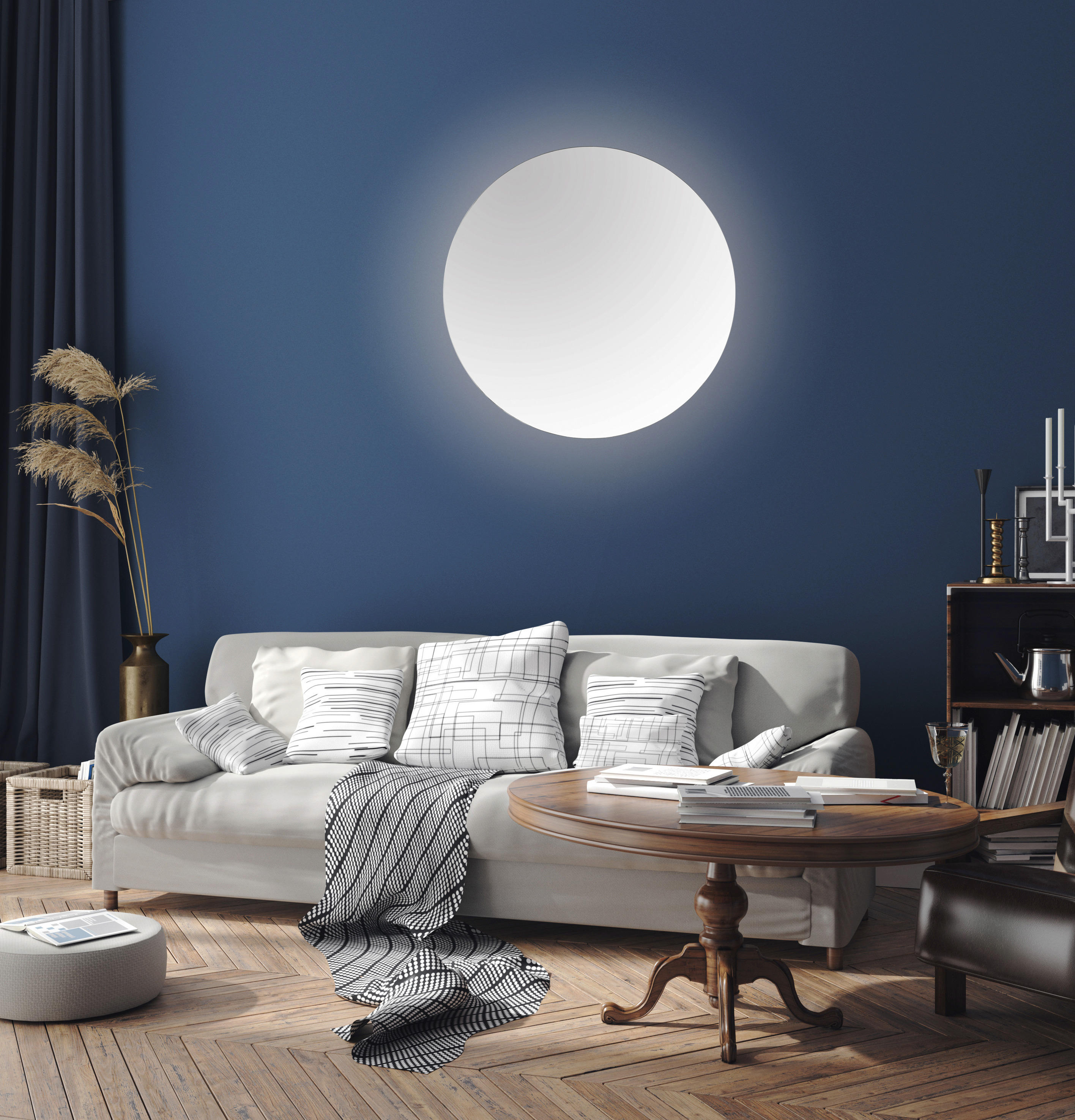 Lichtspiegel Luna Glas D: ca. 60 cm Luna - (60,00cm)