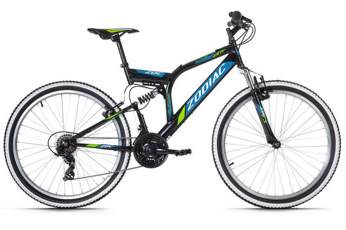 KS-Cycling Mountainbike Zodiac Fully Zodiac  26 Zoll Rahmenhöhe 48 cm 21 Gänge schwarz schwarz ca. 26 Zoll Zodiac - blau/rot - KS-Cycling