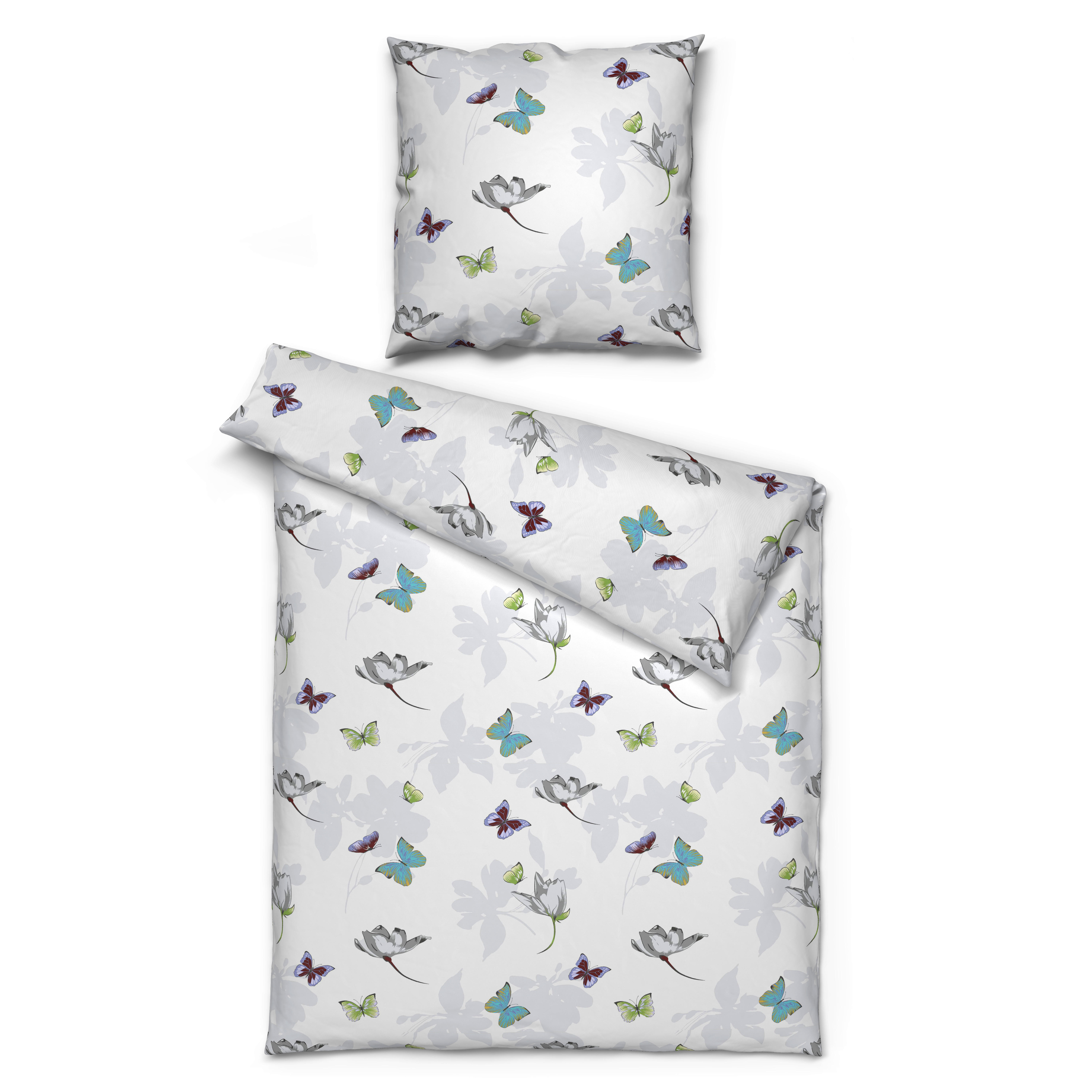 Baumwoll Bettwäsche Renforce Bettwäsche_Renforce Schmetterlinge - multicolor (135,00/200,00cm)