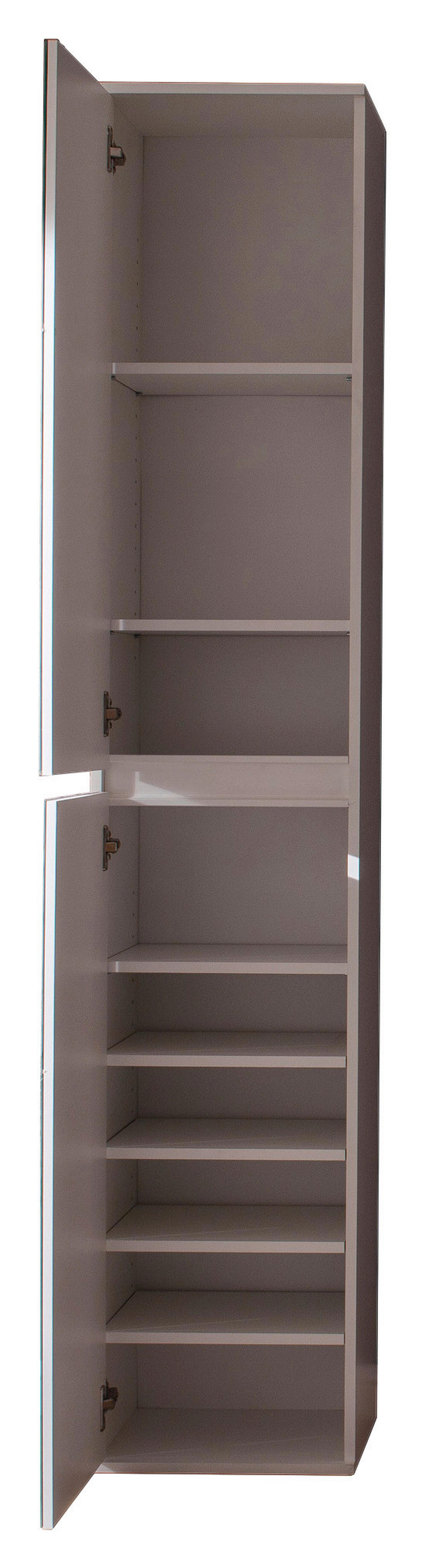 Garderobenschrank Mirror weiß B/H/T: ca. 37x191x34 cm Mirror - weiß (37,00/191,00/34,00cm) - Trendteam