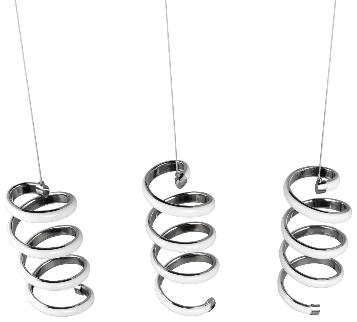 Reality LED-Pendelleuchte Chrom Metall B/H/T: ca. 70x150x13 cm 3.0 Brennstellen Laola - Chrom (70,00/150,00/13,00cm) - Reality