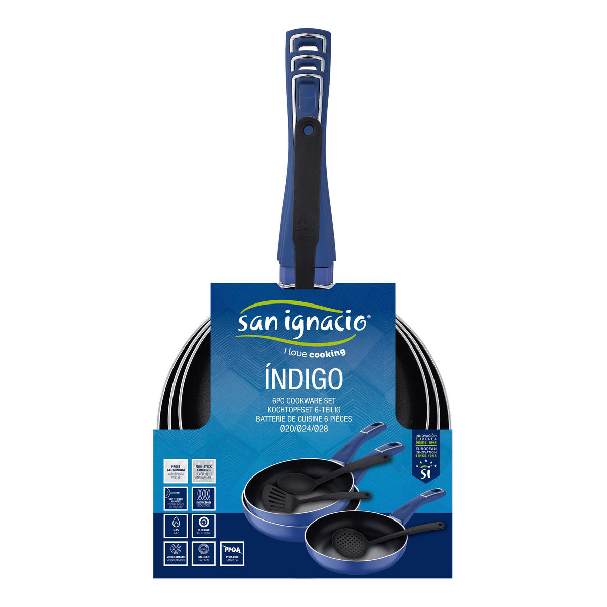 SAN IGNACIO Pfannen-Set LAND INDIGO blau Aluminium LAND INDIGO - blau - SAN IGNACIO