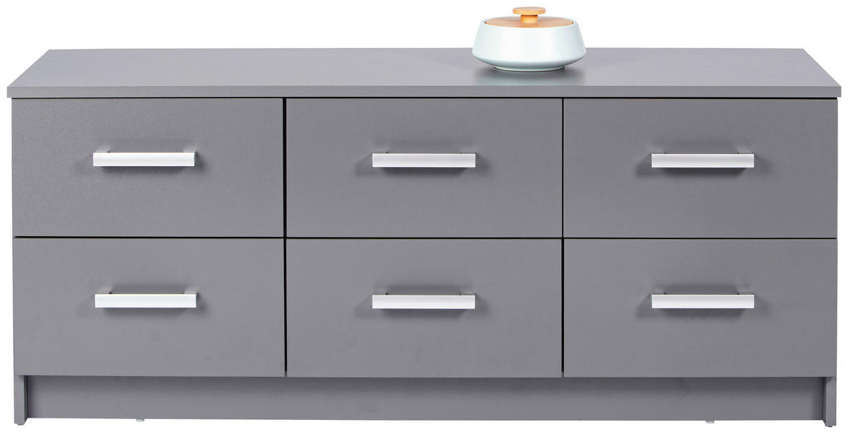 Kommode Elenzio Grafitgrau Optik B/H/T: ca. 121,8x50,8x40 cm Elenzio - (121,80/50,80/40,00cm) - Inter Link