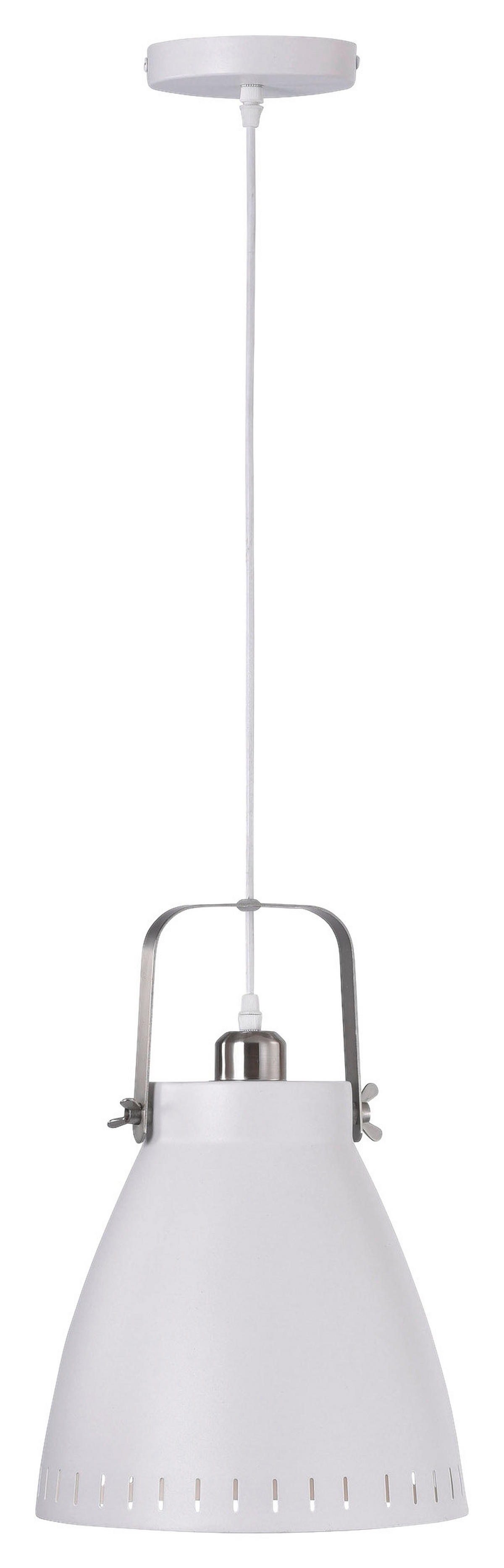 Just Light Pendelleuchte PN11059-16 weiß Stahl B/H/L: ca. 22x120x22 cm E27 1 Brennstellen EVA - weiß (22,00/22,00/120,00cm) - Just Light
