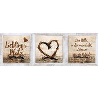Bönninghoff Gerahmtes Bild Lieblingsplatz B/L: ca. 23x23 cm Bilderset_Cheb_3tlg. - (23,00/23,00cm) - Bönninghoff