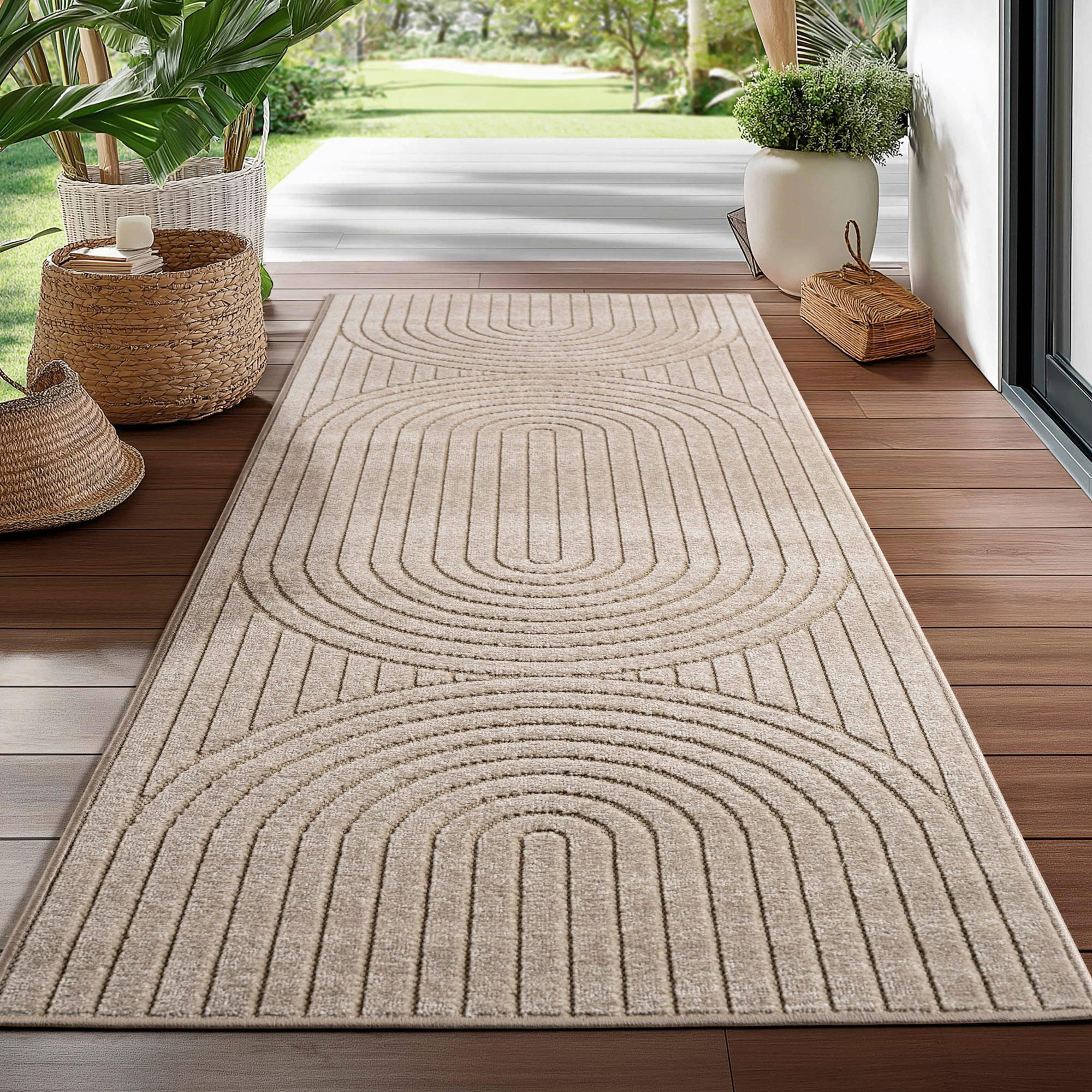 Thumbnail - Ayyildiz In-/Outdoor-Teppich NOVA beige B/L: ca. 80x150 cm