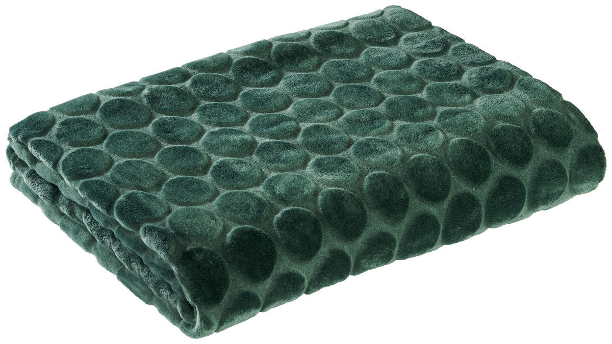 Flanelldecke Flanelldecke_Bubble 140x180cm d.grü - dunkelgrün (140,00/180,00cm)