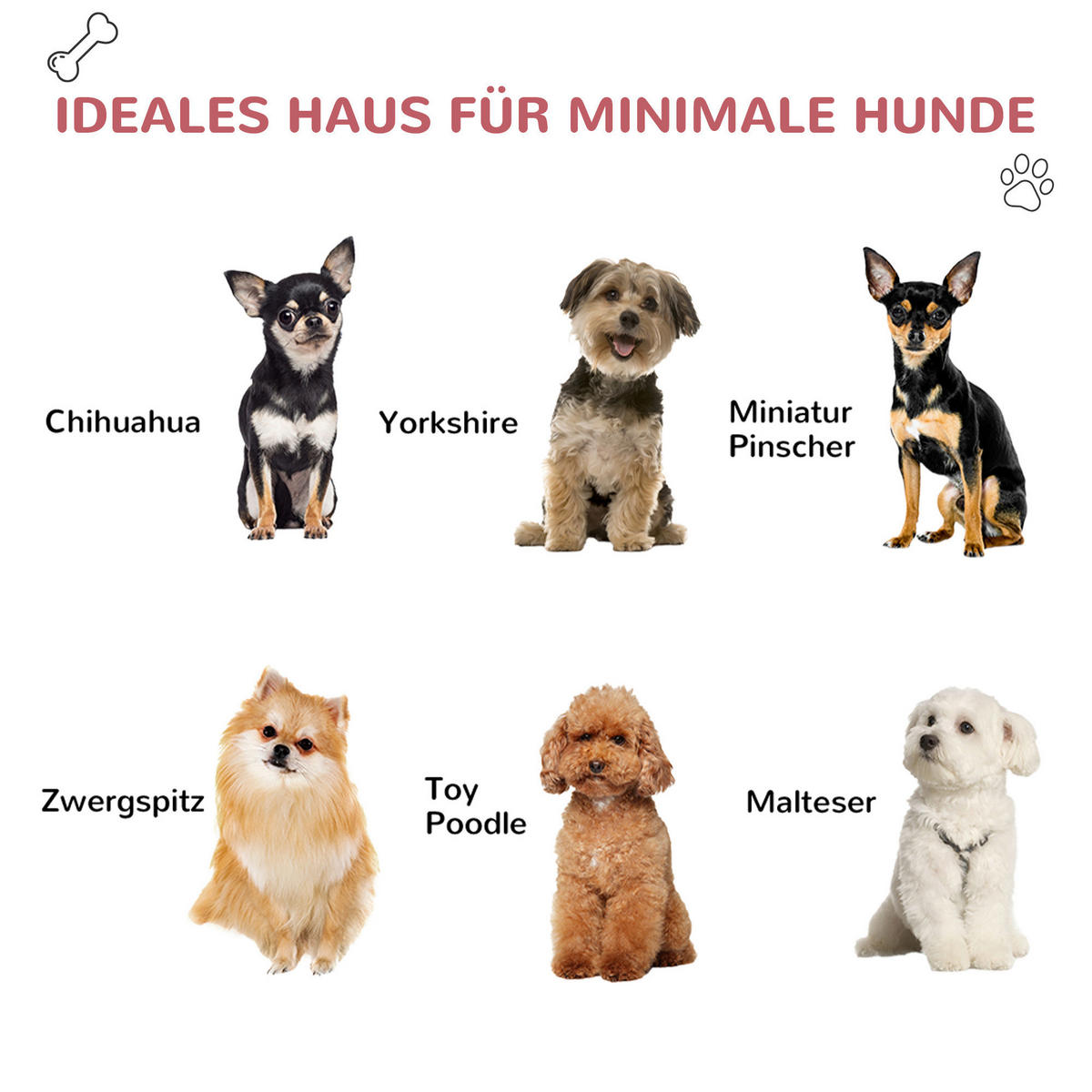 PawHut Hundehütte rot Kunststoff B/H/L: ca. 75x66x59 cm Hundehütte - hellgrau/rot (59,00/75,00/66,00cm) - PawHut