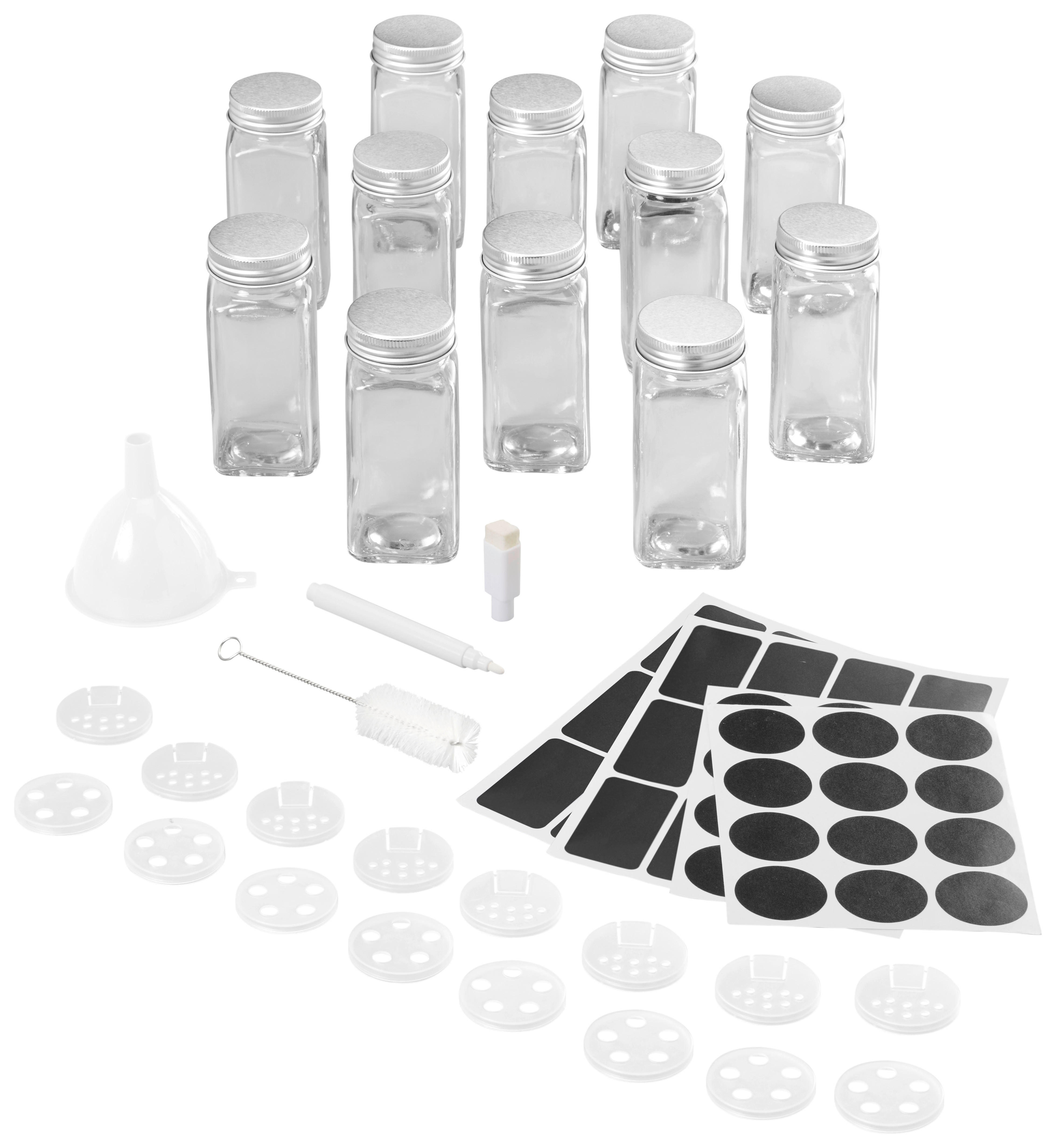 Metaltex Gewürzstreuer transparent Glas Gewürzstreuerset_12tlg. - transparent - Metaltex