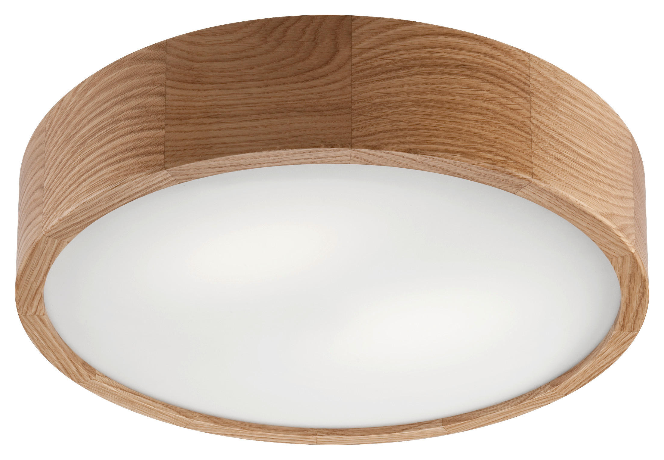 Lamkur Deckenleuchte EVELINE 38049 Eiche Glas Holz H/L: ca. 8x37 cm E27 2 Brennstellen Eveline - Eiche (37,00cm) - Lamkur