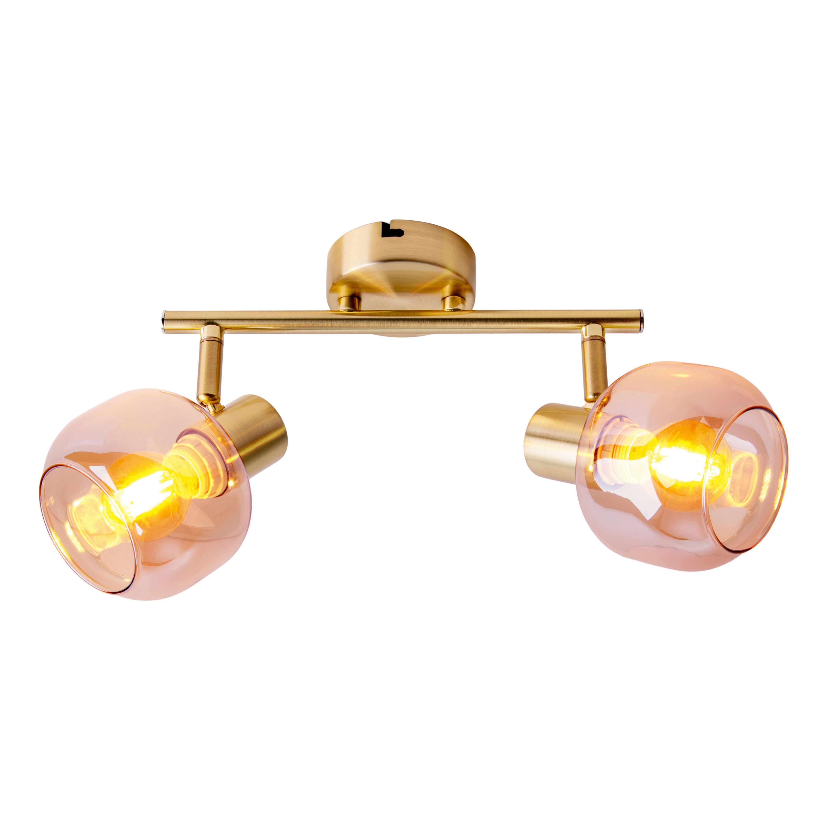 Näve Leuchten Spot gold Glas Metall B/H/T: ca. 40x20x10 cm E14 2 Brennstellen LIBBY - gold (40,00/20,00/10,00cm) - Näve Leuchten