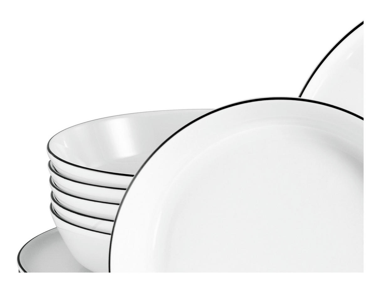 CreaTable Kaffeeservice Chef Collection weiß Porzellan 12 tlg. Chef Collection - weiß - CreaTable