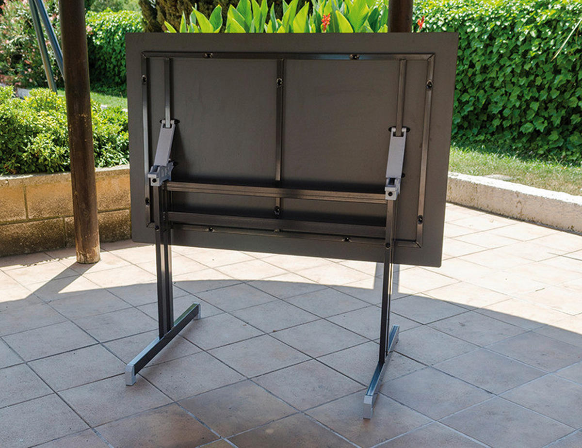 Alco Säulenesstisch Gastro anthrazit Stahl B/H/L: ca. 120x74x80 cm Gastro - anthrazit (80,00/120,00/74,00cm) - Alco