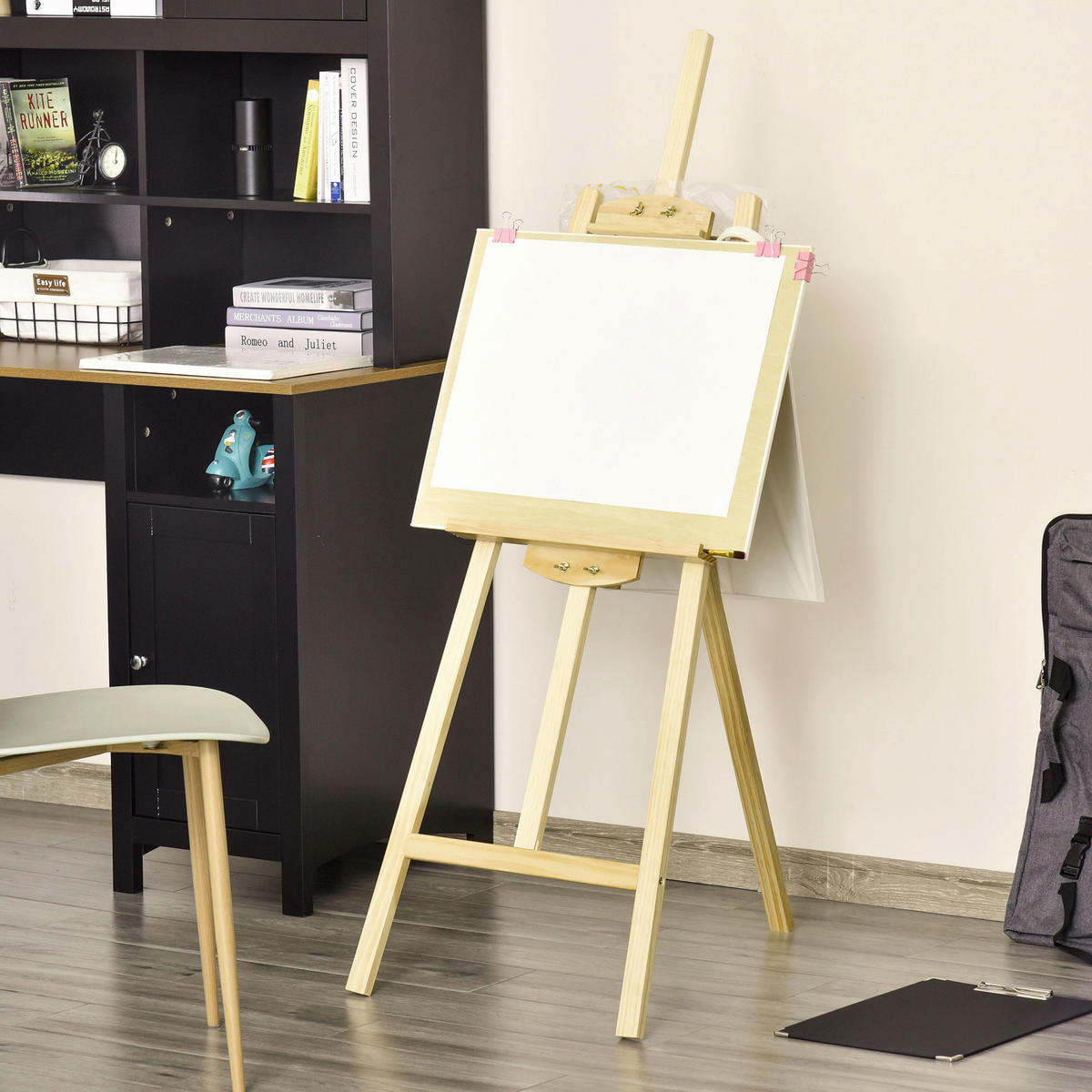 HOMCOM Staffelei natur Polypropylen B/H/L: ca. 5x51x71 cm Staffelei - natur (71,00/5,00/51,00cm) - HOMCOM