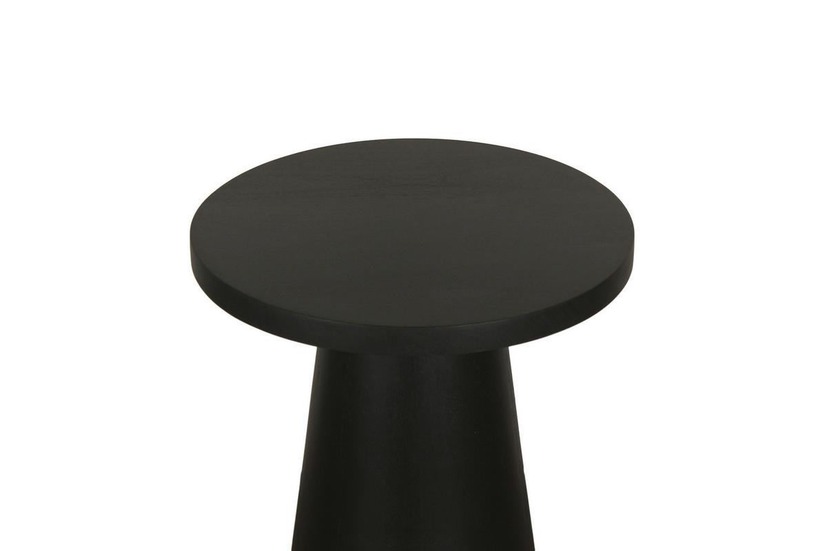 Beistelltisch CONE schwarz lackiert Akazie H/D: ca. 60x35 cm CONE - schwarz (35,00/60,00cm) - byLIVING