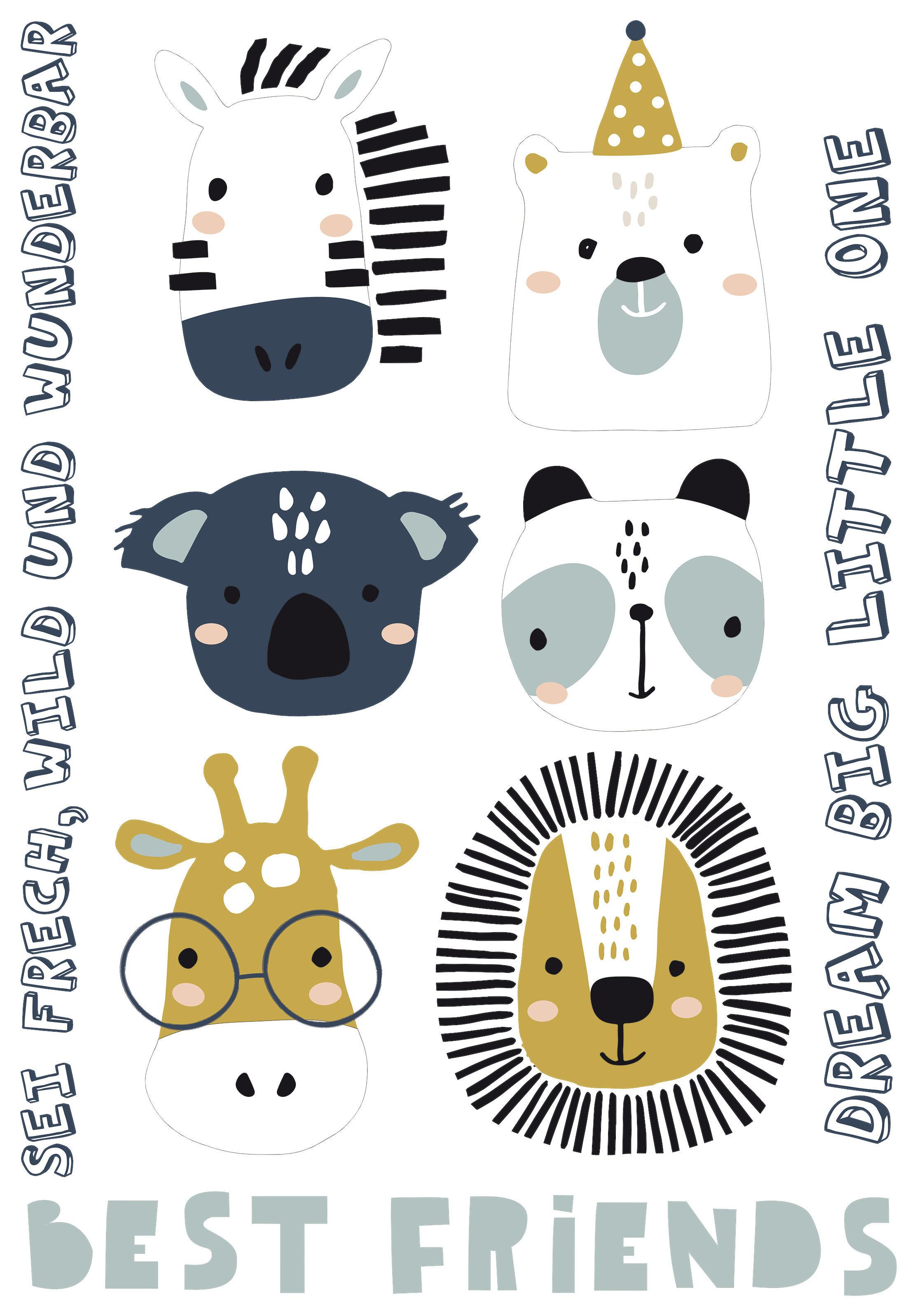 Dekosticker Sprüche bunt B/L: ca. 50x70 cm 2 tlg. Dekosticker Best Friends - bunt (50,00/70,00cm)