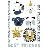 Dekosticker Sprüche bunt B/L: ca. 50x70 cm 2 tlg. Dekosticker Best Friends - bunt (50,00/70,00cm)