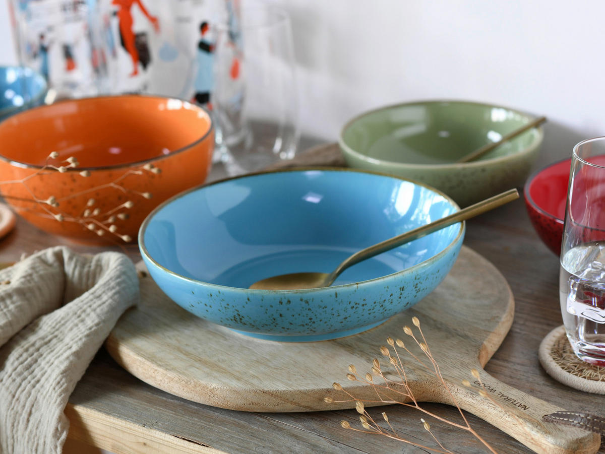 CreaTable Schüsselset Nature Collection mehrfarbig Steinzeug Nature Collection - mehrfarbig - CreaTable