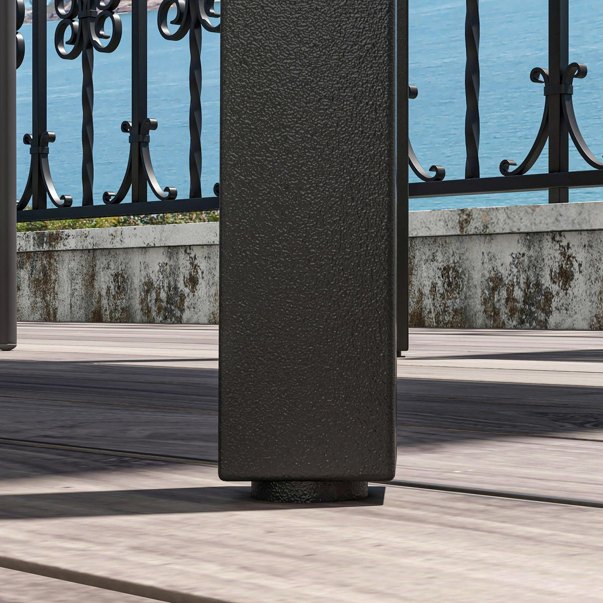 Outsunny Gartentisch braun Polypropylen B/H/L: ca. 100x100x72 cm Gartentisch - braun (72,00/100,00/100,00cm) - Outsunny