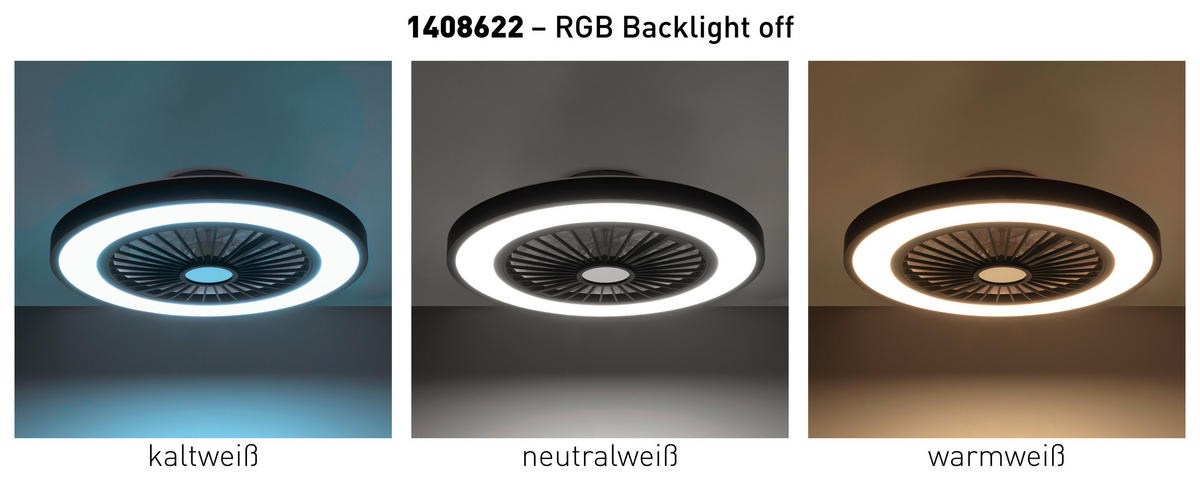 Näve Leuchten Deckenleuchte 1408622 schwarz Metall Kunststoff B/H/T: ca. 54x16x54 cm null 3 Brennstellen Arioso - schwarz (54,00/16,00/54,00cm) - Näve Leuchten