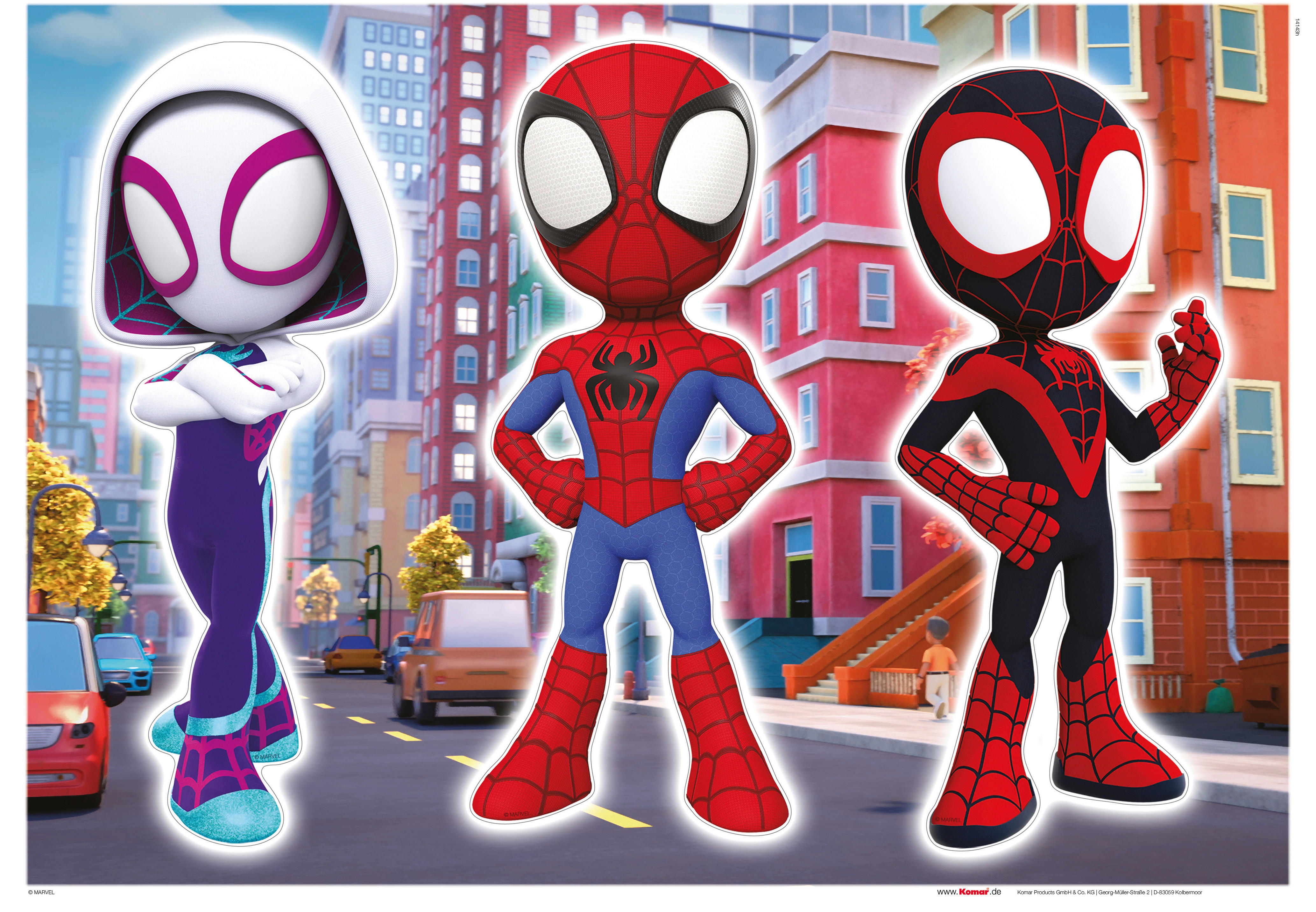 Komar Wandtattoo Spidey + Friends Trio  Spidey + Friends Trio B/L: ca. 50x70 cm Spidey + Friends Trio - (50,00/70,00cm) - Komar