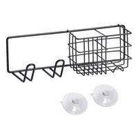 Badregal schwarz Metall B/H/L: ca. 10x9x27 cm Badregal - schwarz (27,00/10,00/9,00cm) - Zeller