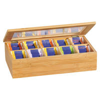 Kesper Teebox natur Bambus B/H/L: ca. 20x9x36 cm Teebox - natur (36,00/20,00/9,00cm) - Kesper
