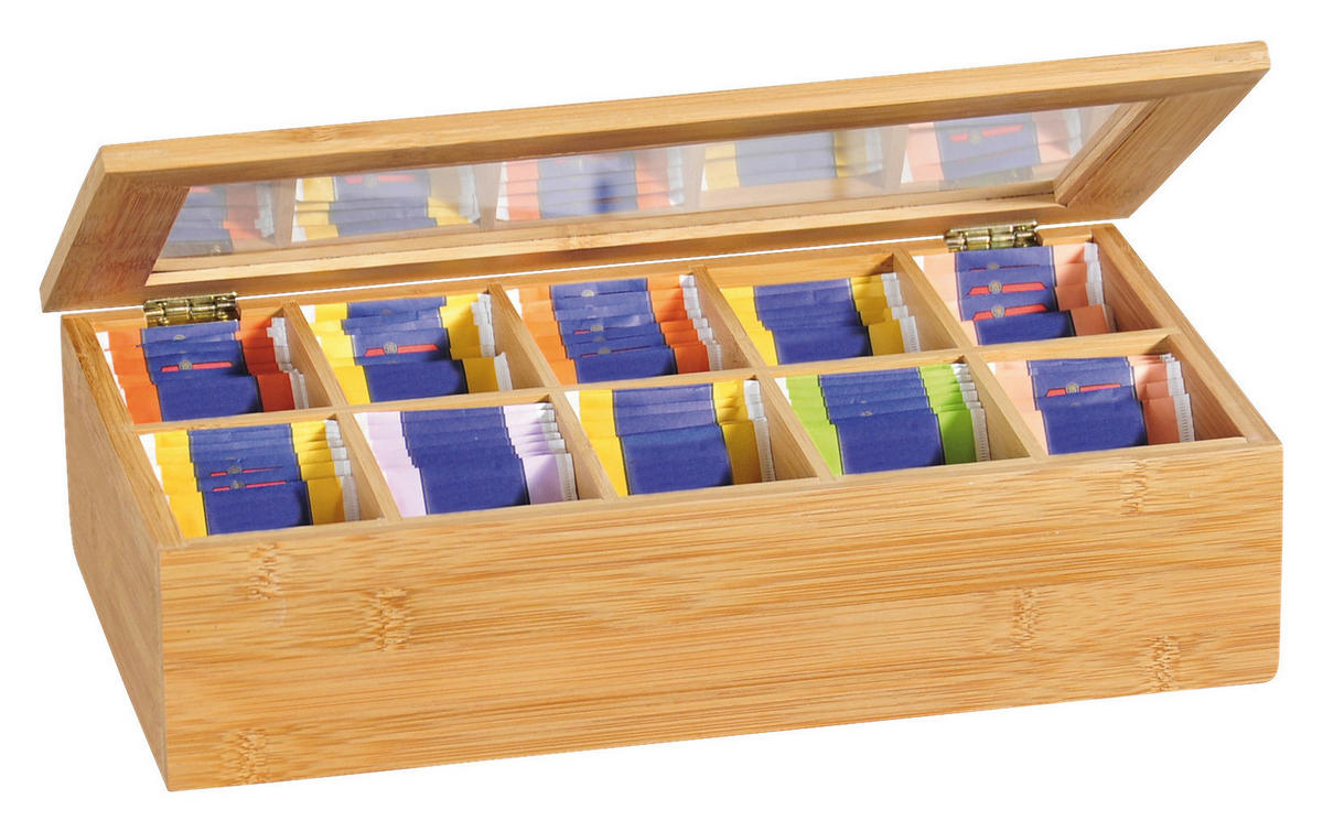 Kesper Teebox natur Bambus B/H/L: ca. 20x9x36 cm Teebox - natur (36,00/20,00/9,00cm) - Kesper