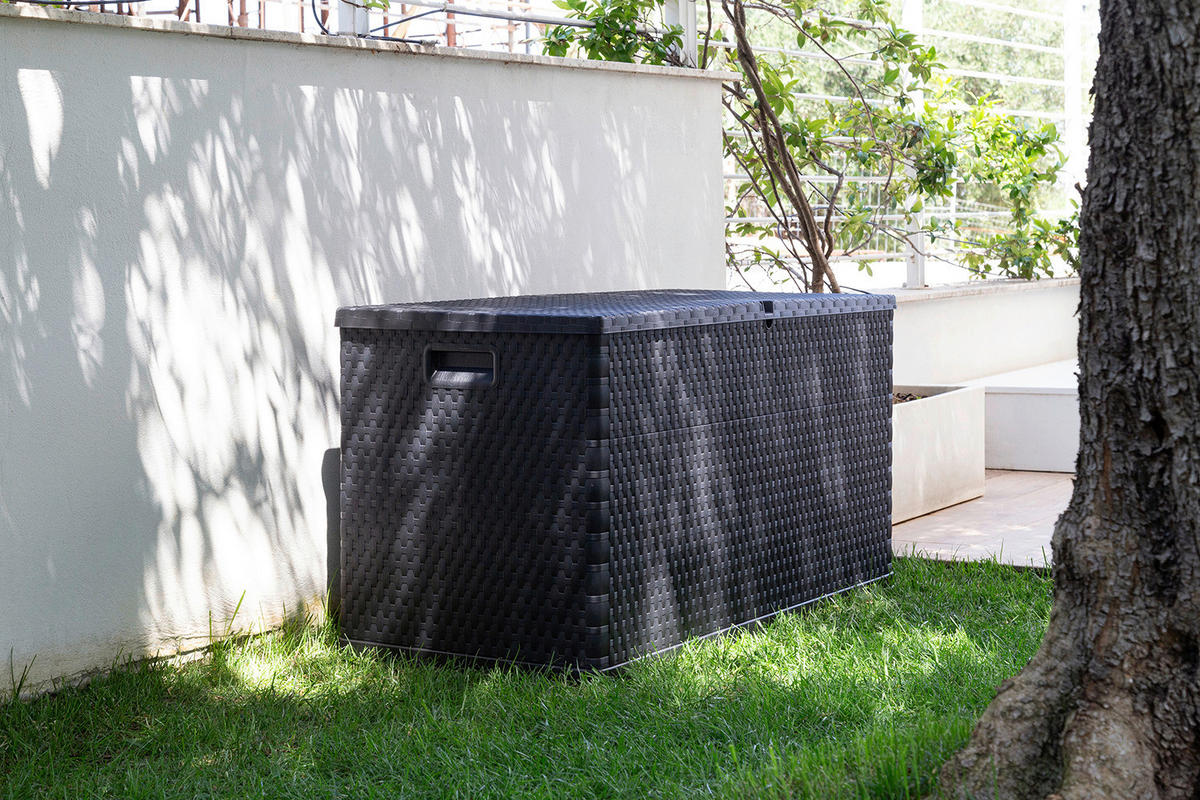 Toomax Aufbewahrungsbox Rattan anthrazit Kunststoff B/H/L: ca. 63x56x120 cm Rattan - anthrazit (120,00/63,00/56,00cm) - Toomax