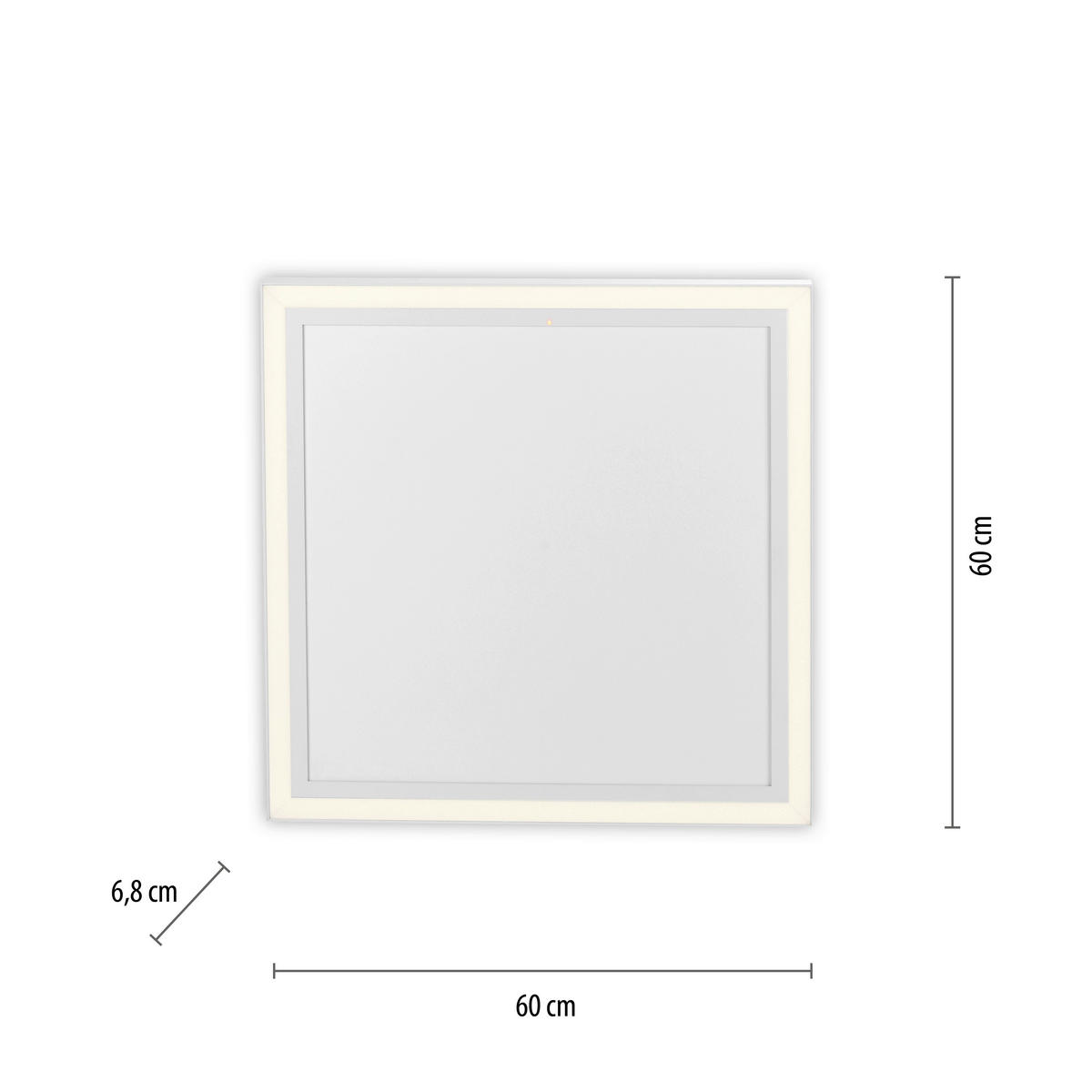 Just Light LED-Deckenleuchte mit Heizfunktion BEROA 18067-16 weiß Kunststoff Metall B/H/T: ca. 60x6,8x60 cm 1 Brennstellen BEROA - weiß (60,00/6,80/60,00cm) - Just Light