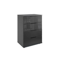 Nachtkonsole Saigon Graphit B/H/T: ca. 52x74x38 cm Saigon - schwarz/Graphit (52,00/74,00/38,00cm)