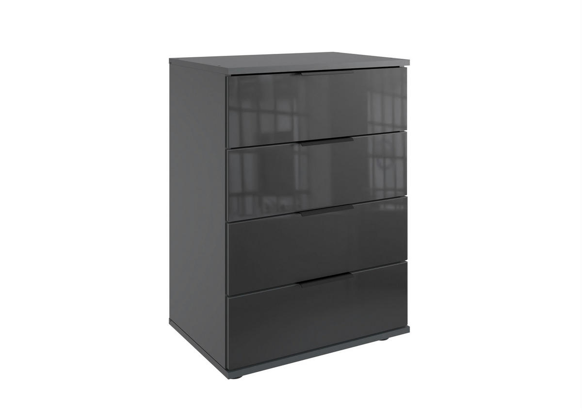 Nachtkonsole Saigon Graphit B/H/T: ca. 52x74x38 cm Saigon - schwarz/Graphit (52,00/74,00/38,00cm)