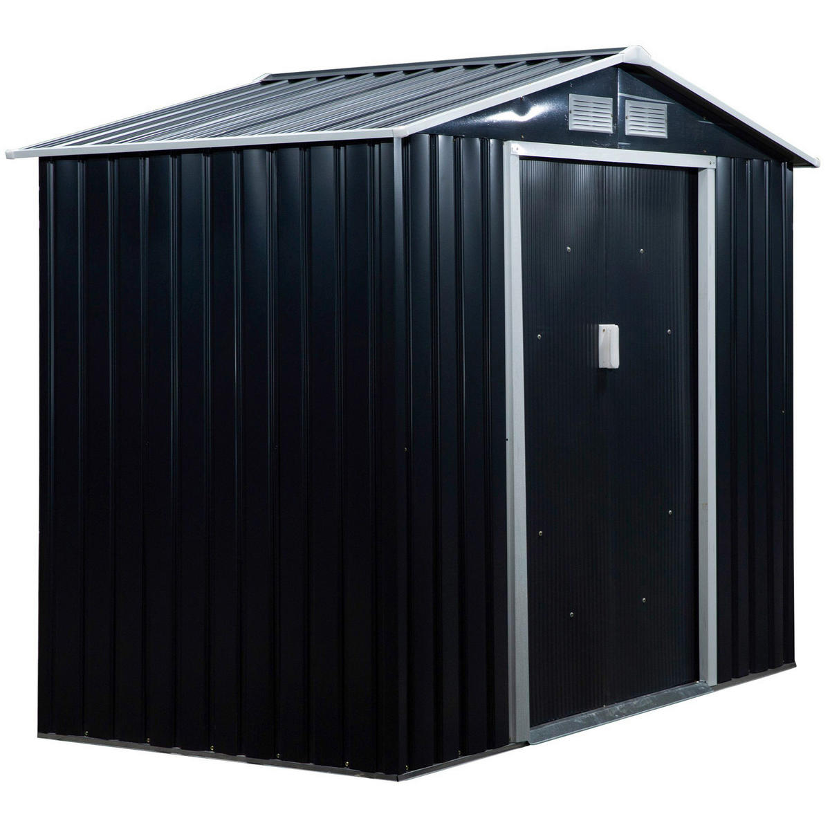 Outsunny Gartenhaus grau B/H/L: ca. 130x185x213 cm Gartenhaus - grau (213,00/130,00/185,00cm) - Outsunny