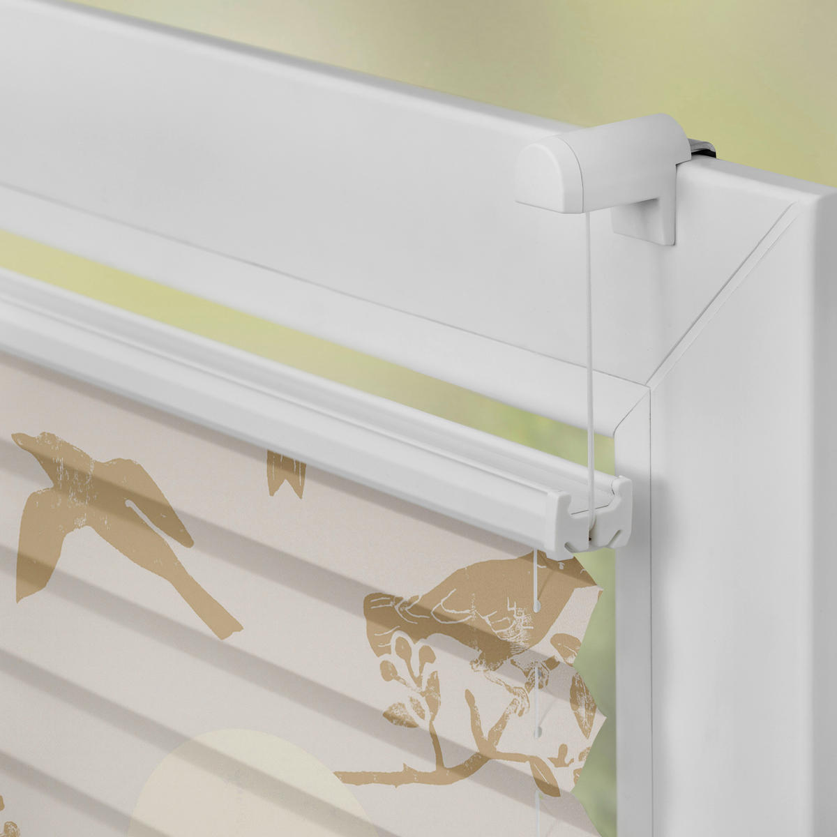 Spannplissee Moon Birds beige B/L: ca. 90x130 cm Moon Birds - beige (90,00/130,00cm) - LICHTBLICK
