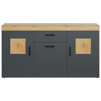 Sideboard Tyler Eiche Evoke Coast Nachbildung anthrazit B/H/T: ca. 159x86x41 cm Tyler - Eiche/anthrazit (159,00/86,00/41,00cm)