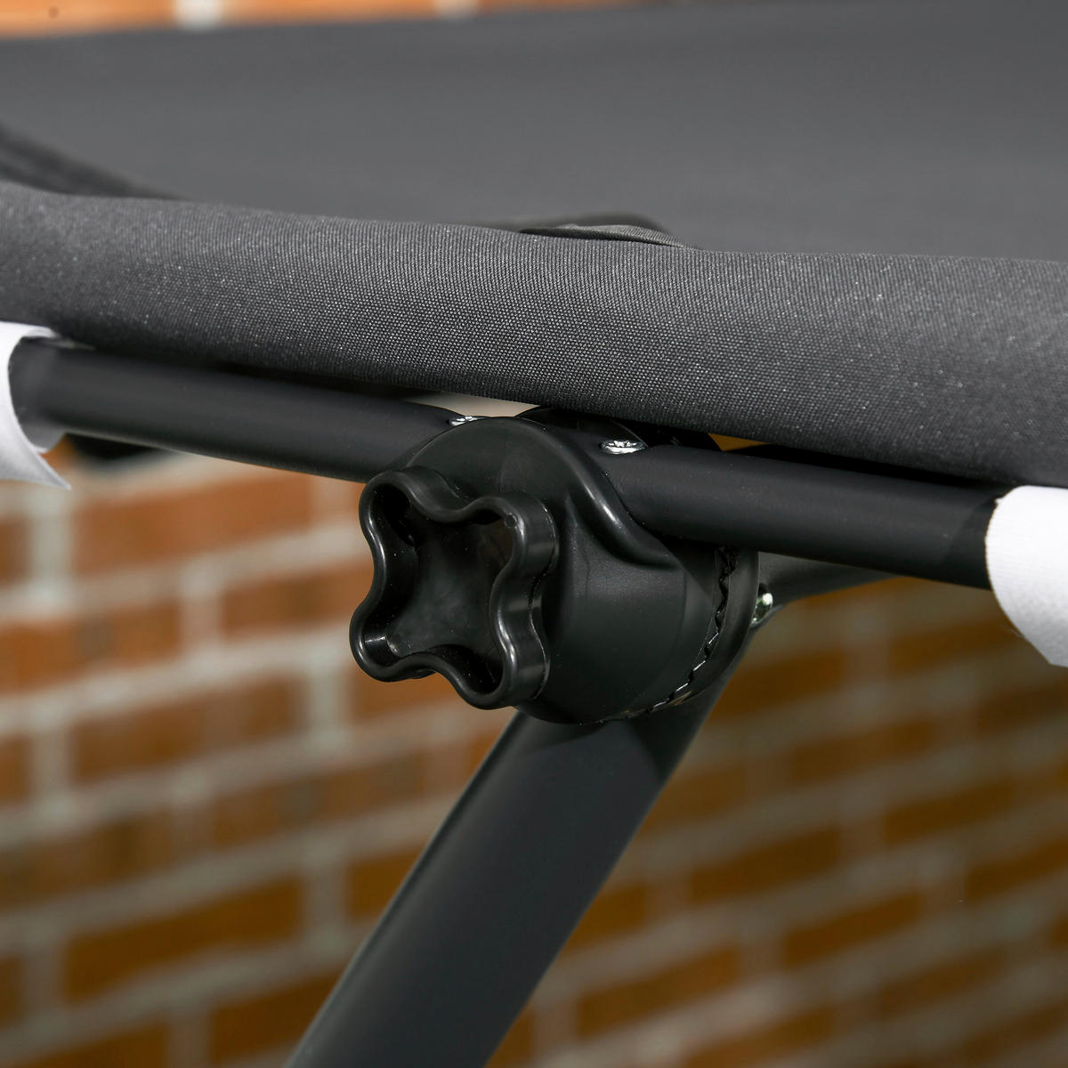 Outsunny Doppel-Sonnenliege dunkelgrau Schaumstoff B/H/L: ca. 139x140x200 cm Doppel-Sonnenliege - dunkelgrau (200,00/139,00/140,00cm) - Outsunny