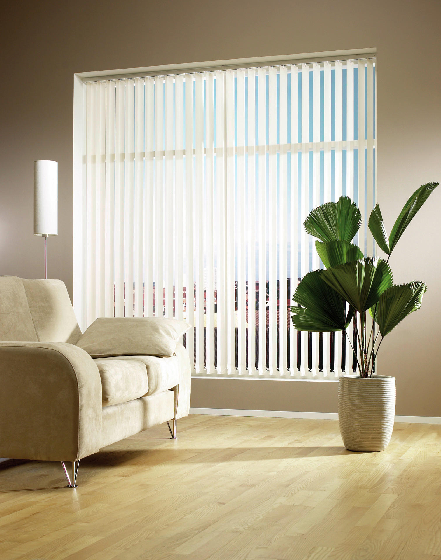 Boviva Vertikallamellenvorhang weiß B/L: ca. 100x250 cm Vertikallamellenvorhang - weiß (100,00/250,00cm) - Boviva