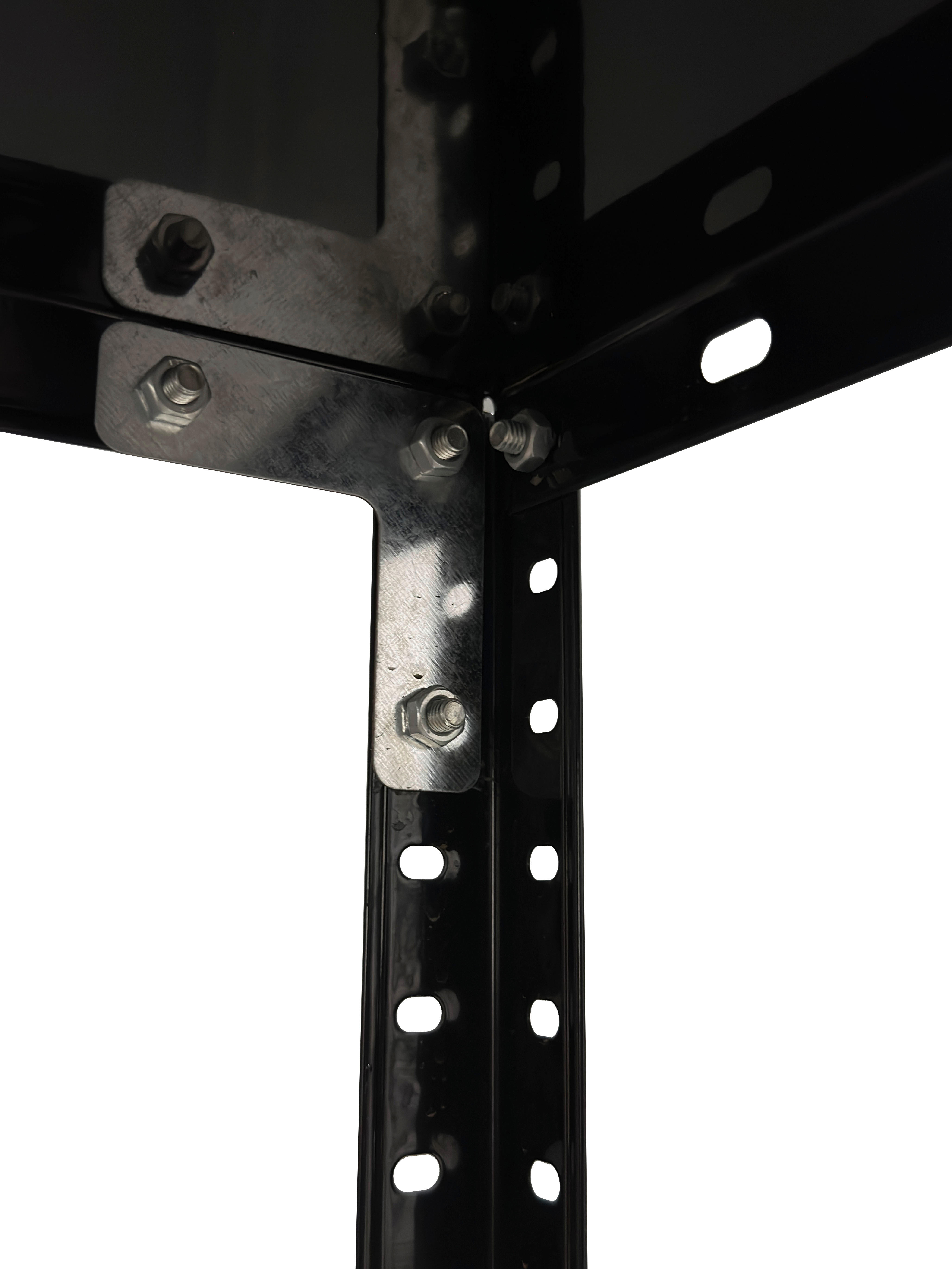 Schraubregal schwarz B/H/T: ca. 75x150x30 cm Schraubregal 150x75x30cm S - schwarz (75,00/150,00/30,00cm)