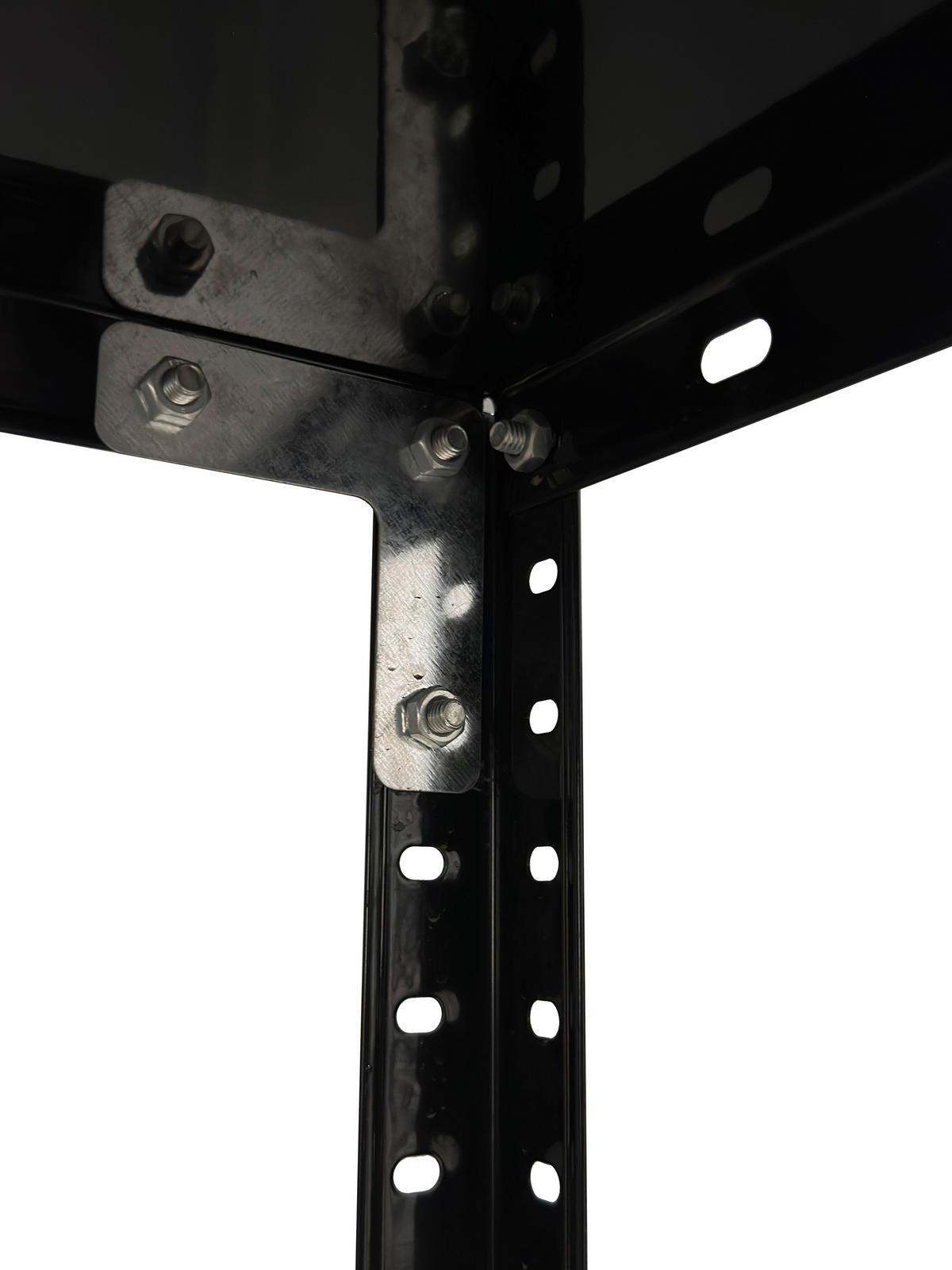 Schraubregal schwarz B/H/T: ca. 75x150x30 cm Schraubregal 150x75x30cm S - schwarz (75,00/150,00/30,00cm)