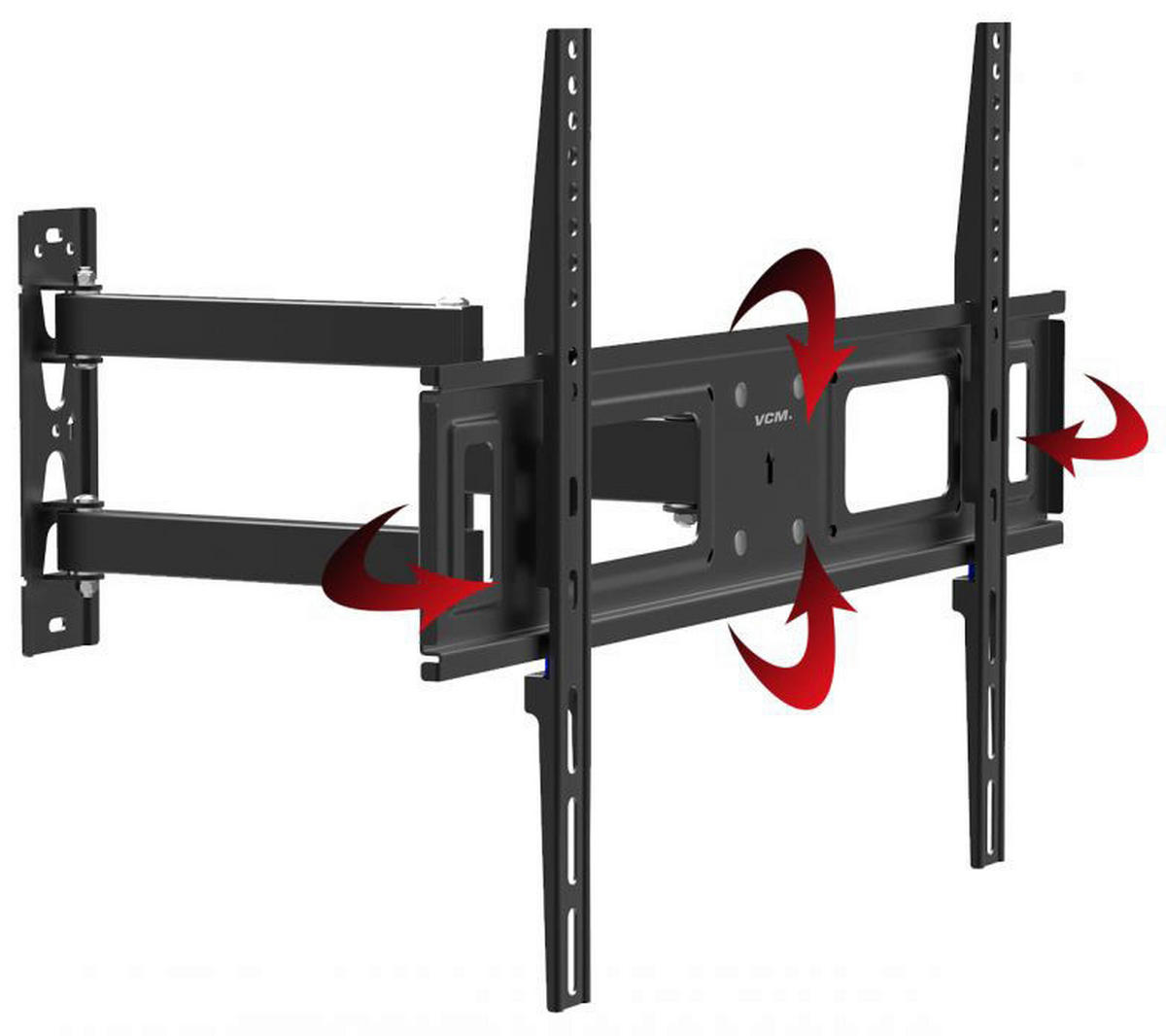 VCM TV-Wandhalterung Wandhalterung schwarz B-SN 600 TV Wandhalterung - schwarz (64,00/42,00/7,00cm) - VCM