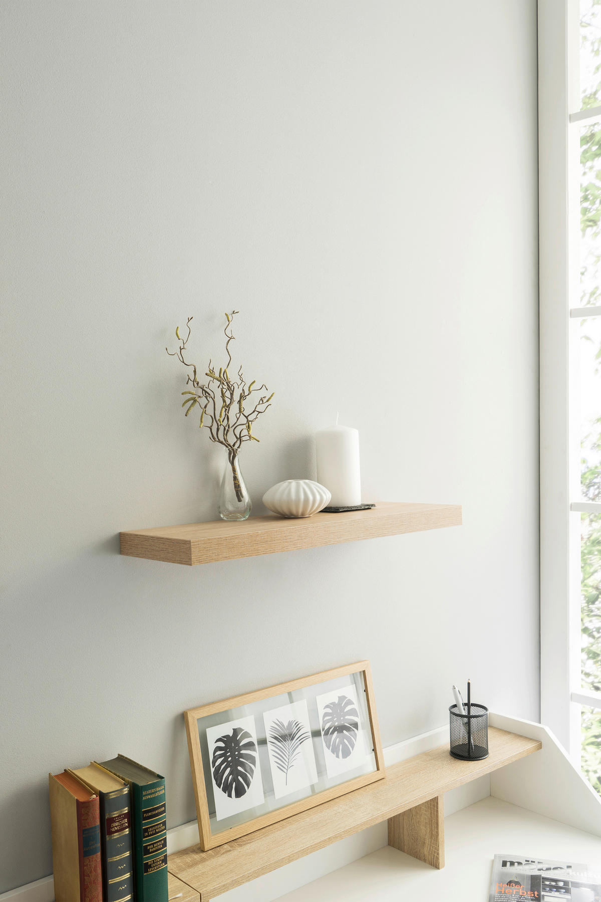 Wandboard Shelvy 60 Eiche Sonoma Nachbildung B/H/T: ca. 60x4x24 cm Shelvy 60 - Eiche (60,00/4,00/24,00cm)