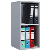 Regal Lona I grau weiß B/H/T: ca. 35x74x37 cm Lona I - weiß/grau (35,00/74,00/37,00cm) - VCM Möbel