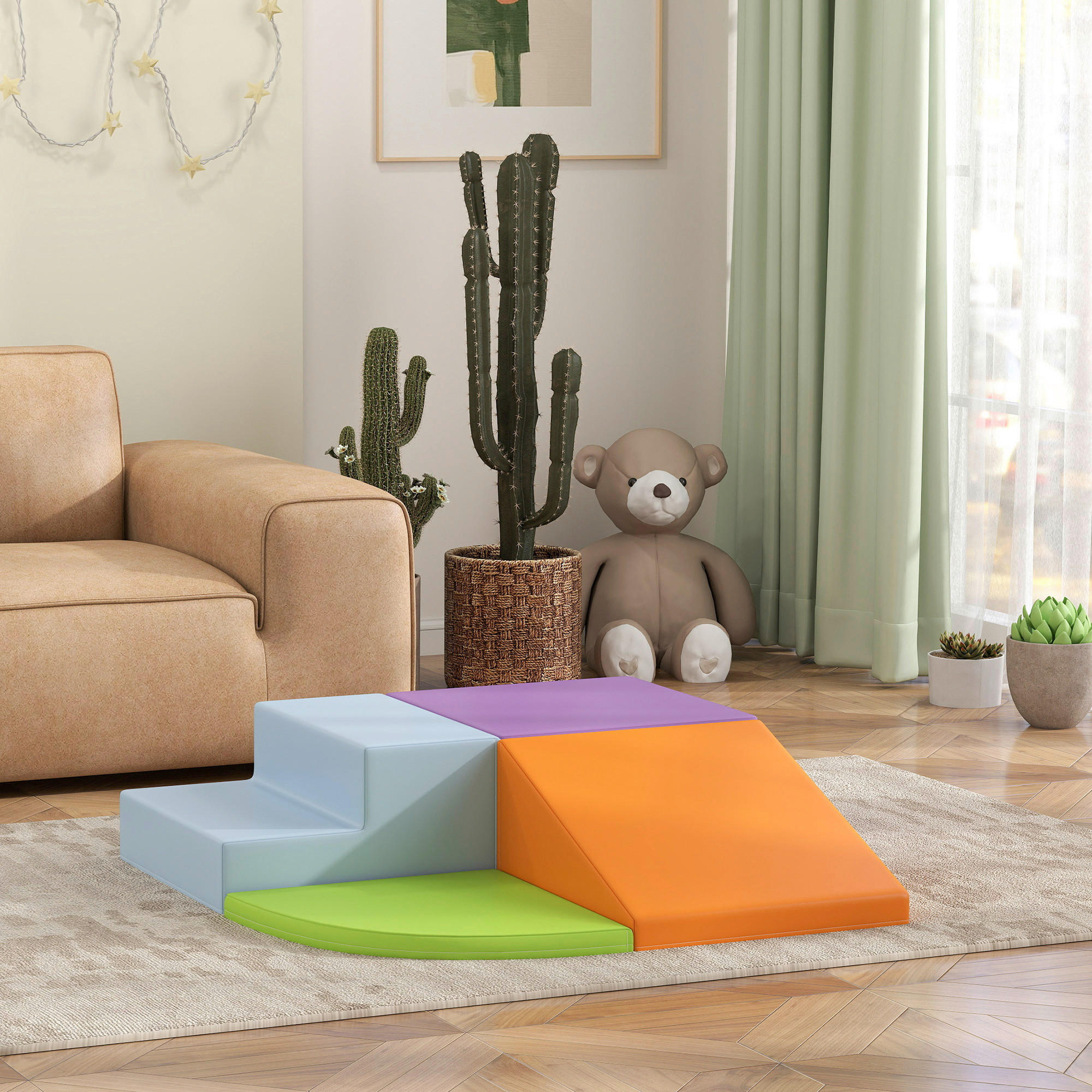 HOMCOM Bausteinset B/H/L: ca. 45x25x45 cm Bausteinset - multicolor (45,00/45,00/25,00cm) - HOMCOM