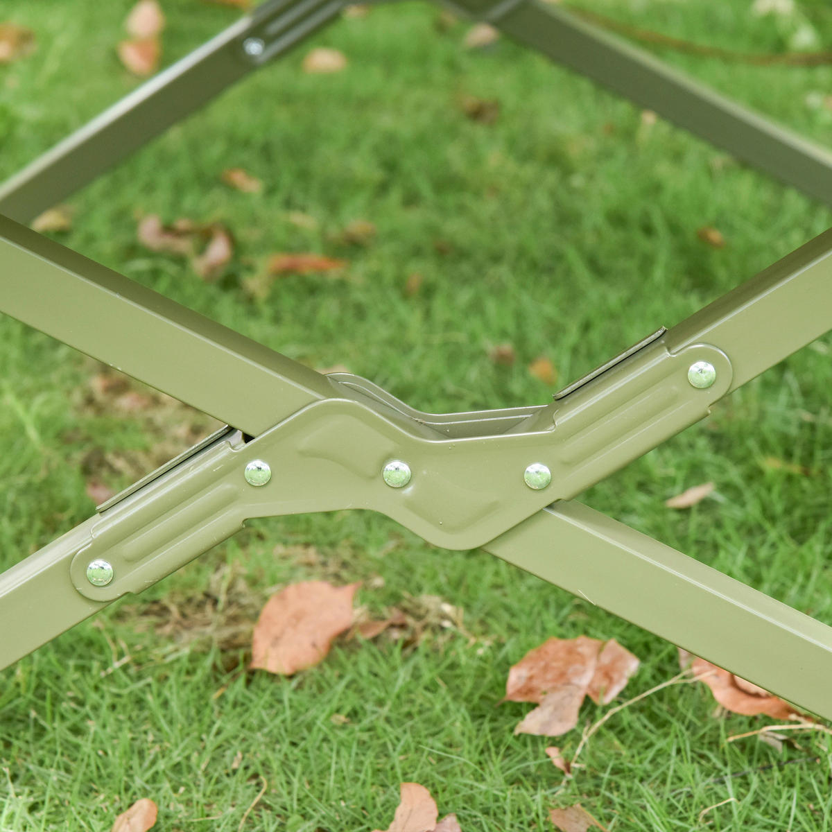 Outsunny Campingbett dunkelgrün Polyester-Mischgewebe B/H/L: ca. 78x118x193 cm Campingbett_4_in_1_Set - dunkelgrün (193,00/78,00/118,00cm) - Outsunny