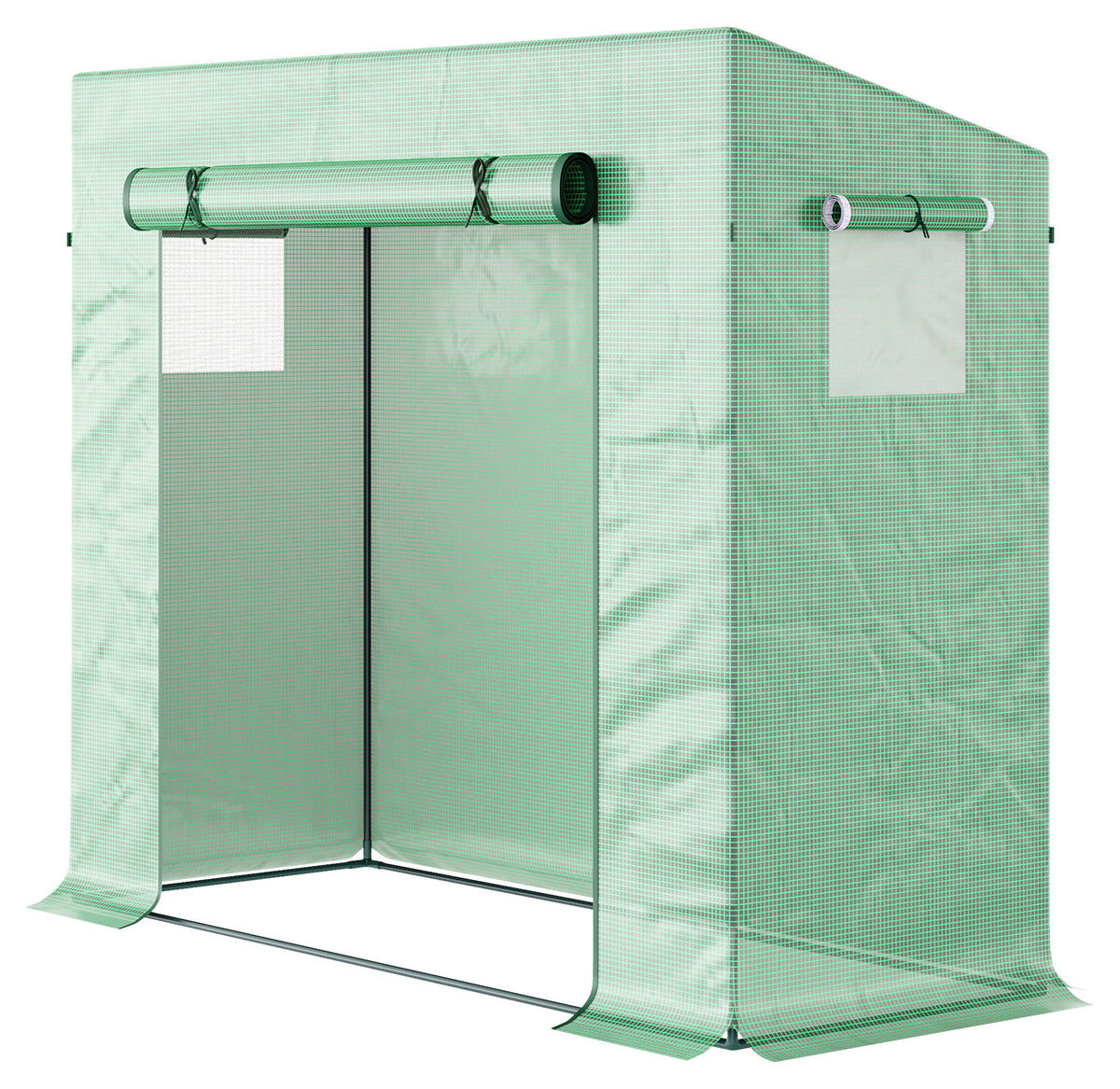 Outsunny Gewächshaus B/H/L: ca. 76x168x200 cm Gewächshaus - grün (200,00/76,00/168,00cm) - Outsunny