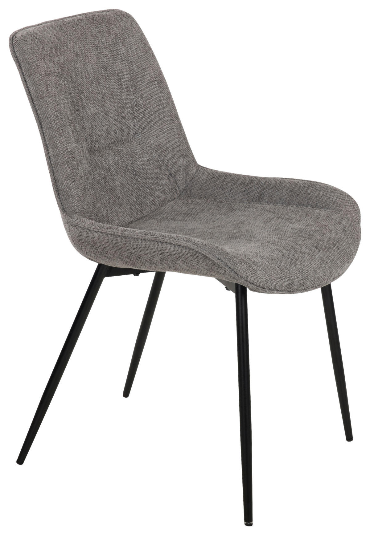 Stuhl Alisha grau Webstoff B/H/T: ca. 54x83x63 cm Alisha - schwarz/grau (54,00/83,00/63,00cm)