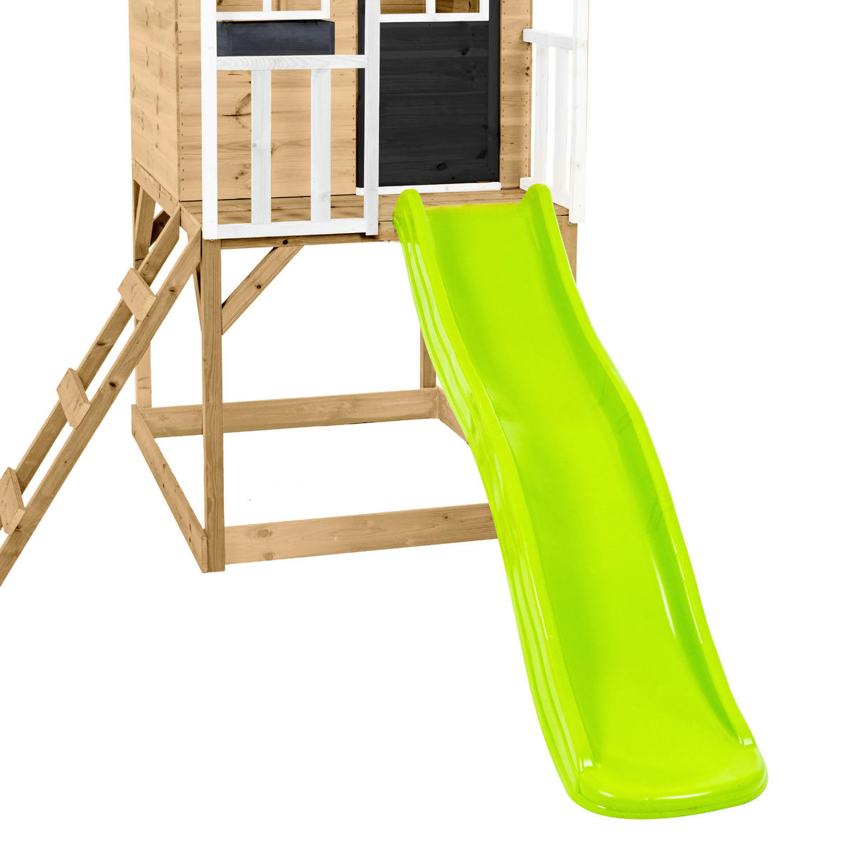 Zwerkules Spielhaus Holli weiß B/H/L: ca. 280x224x352 cm Holli - weiß/natur (352,00/280,00/224,00cm) - Zwerkules