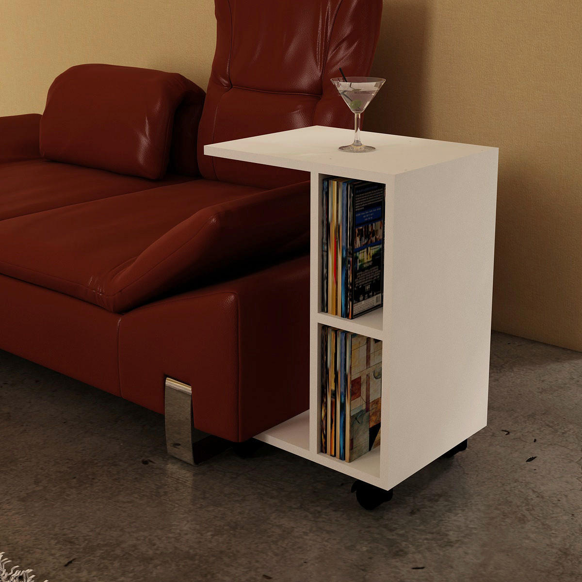 Beistelltisch General weiß Spanplatte B/H/T: ca. 35x65x45 cm General - weiß (35,00/65,00/45,00cm) - moebel17