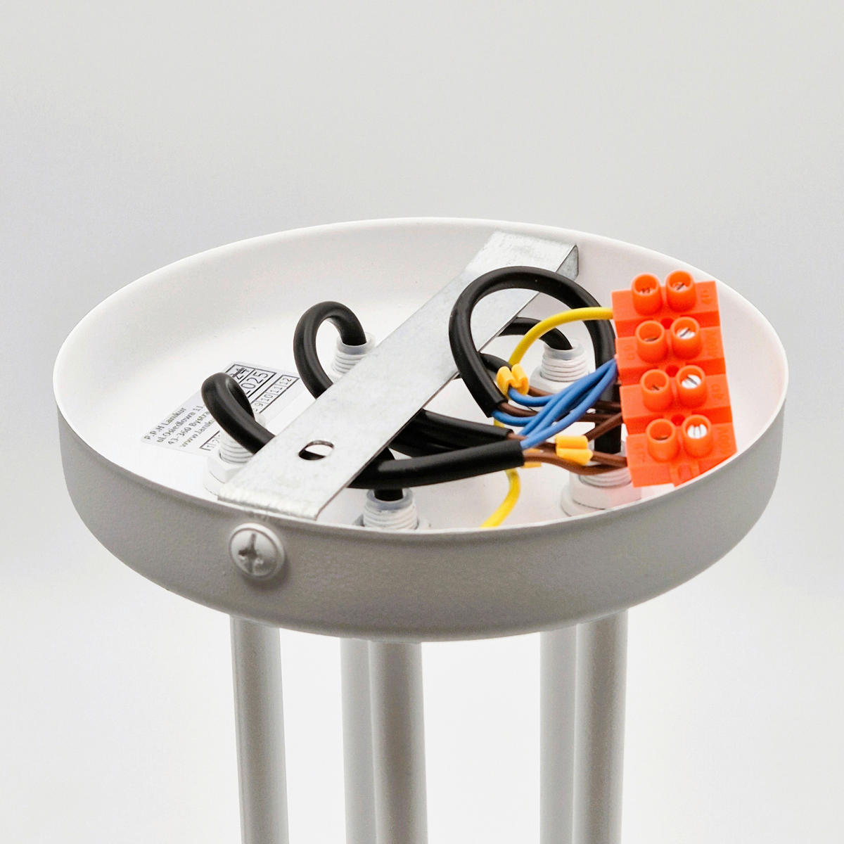 Lamkur Deckenleuchte DOMINO 51192 weiß Stahl H/L: ca. 40x59 cm E27 5 Brennstellen Domino - weiß (59,00cm) - Lamkur