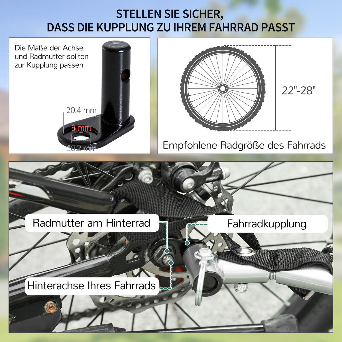 HOMCOM Fahrradanhänger grau grau B/H/L: ca. 88x140x60 cm Transportanhänger - grau (60,00/88,00/140,00cm) - HOMCOM